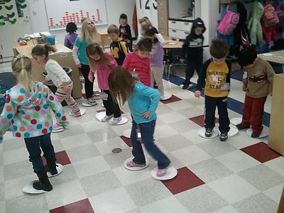 Paper Plate Ice Skating